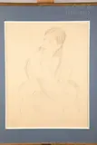 Portrait de femme by Kostia Terechkovitch, Crayon sur papier, sold Jul 2021