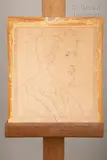 Homme barbu by Suite de Puvis de Chavannes, Crayon sur papier, sold Jul 2021
