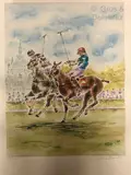 Joueur de polo by Lucien Peytong, Lithographie signée et numérotée, sold Jul 2021
