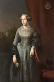 Portrait de femme by Auguste Coomans, 1849, Toile, sold Nov 2015