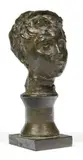 Tête de femme by Jules Dalou, Epreuve en bronze patiné, sold Nov 2015