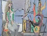 Sans titre, 1945-1958 by Geer van Velde, Gouache sur papier, sold Jun 2015