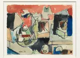 Composition by Jean Hélion, 1939, Encre de Chine et aquarelle sur papier, sold Jun 2015