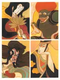 I quatro venti by Andrea Serio, Fusain et crayons de couleur sur papier pour cette planche d'une histoire inachevée sur sc, sold May 2024