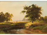 Sommerliche Feldlandschaft by Johann Gustav Lange, oil on canvas, offered Jun 2024