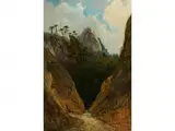 Blick in Eine Brasilianische Bergschlucht by Thomas Ender, oil on canvas, offered Dec 2015