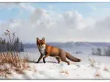 Fuchs in Winterlandschaft by Wilhelm Reinhardt, oil on canvas, offered Apr 2016