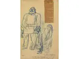 De I'orpheline by Théophile Steinlen, chalk, offered Jul 2015