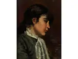 Portrait Einer Dame by Silvestro Lega, oil on panel, offered Sep 2018