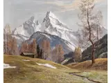 Alpenlandschaft mit Watzmann im Frühling by Erwin Kettemann, oil on canvas, sold Jun 2025