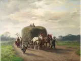 Heuernte by Desire Thomassin, oil on panel, offered Jun 2025