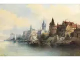 Hafenansicht by Karl Kaufmann, oil on canvas, sold Jun 2025