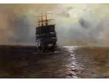 Dreimaster auf see by Alfred Jensen, oil on canvas, offered Sep 2015