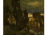 Untitled by Ludwig Dill, oil on board, sold Sep 2015