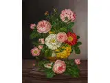 Stillleben mit Rosen by Anton Fidler, oil on canvas, sold Jul 2016