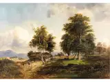 Vorgebirgslandschaft by Emil Barbarini, oil on canvas, offered Mar 2025