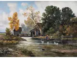 Herbstliche Landschaft by Alwin Arnegger, oil on canvas, offered Sep 2023