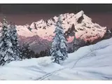Alpenglühen by Hans Smatlak Barma, oil on canvas, sold Sep 2023