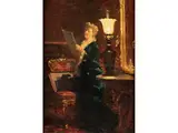 Salon mit Eleganter Dame by Pieter Sebes, oil on panel, offered Mar 2024