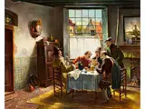 Holländisches Interieur mit Fröhlicher Männerrunde by Adolf Nauer, oil on canvas, offered Mar 2026