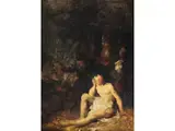 Der Fromme Hiob by Alois Erdtelt, oil on canvas, offered Mar 2025
