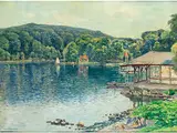 Blick Über Einen Sommerlichen see by Max Kuchel, oil on canvas, offered Dec 2015