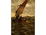Fischer auf Hoher see by Ludwig Dill, oil on panel, sold Sep 2015
