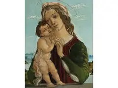 Madonna mit dem Kind im Stil des Sandro Boticelli (um 1445-1510) by Icilio Federico Joni, oil, sold Jul 2018