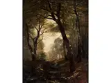 Lichte Waldlandschaft by Jacobus Johannes van Poorten, oil on canvas, sold Jun 2025