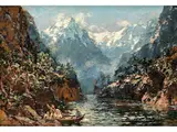 Untitled by Carl August H. Oesterley, oil on board, offered Jun 2025