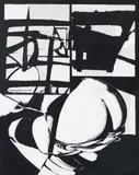 Back to Kline by Dennis Eugene Norman Burton, acrylic on canvas, sold Jan 2021