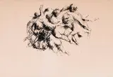 Figures by Paul Fournier, 1961, ink on paper, sold Jan 2021