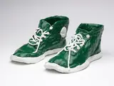 Green Running Shoes by Agatha Falk, bronze sculpture, sold Jun 2021