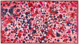 Two Lines / White Globes (Tao Hua Tan) by Landon Mackenzie, ink, acrylic and gesso on Red Star Yuan paper, sold Jun 2021