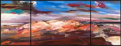 Storm Bound, Mink Islands by John Hartman, oil on board triptych, sold May 2021