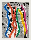 Folies-Bergères by Alfred Pellan, 1974, colour serigraph on paper, sold Apr 2021