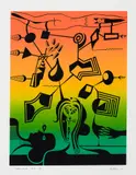 Crépuscule by Alfred Pellan, 1974, colour serigraph on paper, sold Apr 2021