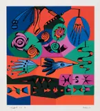 Graffiti by Alfred Pellan, 1973, colour serigraph on paper, sold Apr 2021