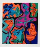 Façonnage by Alfred Pellan, 1973, colour serigraph on paper, sold Apr 2021