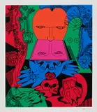 Mutons… by Alfred Pellan, 1974, colour serigraph on paper, sold Apr 2021