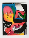 L'élève, du livre d'artiste "Délirium Concerto" by Alfred Pellan, 1982, etching and aquatint on paper, sold Apr 2021
