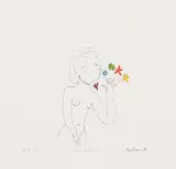 Six fleurs by Alfred Pellan, 1981, colour etching on paper, sold Apr 2021