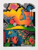 Les Voisins, du livre d'artiste "Délirium Concerto" by Alfred Pellan, 1982, etching and aquatint on paper, sold Apr 2021