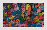 Aux petites têtes, du livre d'artiste "Délirium Concerto" by Alfred Pellan, 1981, etching and aquatint on paper, sold Apr 2021