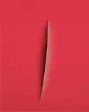 Lucio Fontana, Attese by Taras Polataiko, acrylic on canvas, sold Feb 2021