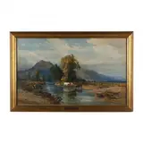 A Brooke At Glendalough Co. Wicklow by John Faulkner, Watercolor on paper, sold Feb 2024
