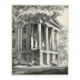 North Carolina Capitol, West Porch, Raleigh by Louis Orr, Etching, sold Feb 2024