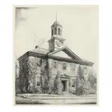 Chowan County Court House, Edenton, North Carolina by Louis Orr, Etching, sold Feb 2024