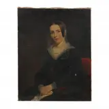 Portrait of a Lady by J. Rine, Oil on canvas, sold Feb 2024