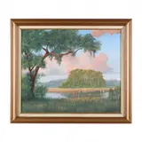 Low Country Landscape by Dik Franks, Oil on canvas, sold Feb 2024